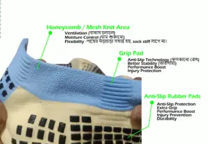 football grip socks for men – imported anti slip sports socks for turf & indoor games