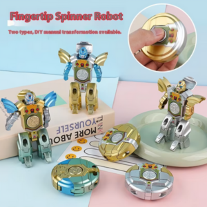 robot transforming fidget spinner – relaxation & anxiety relief toy