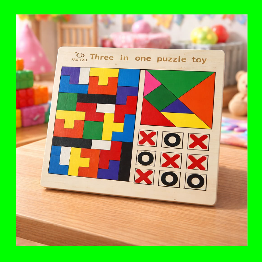 Wooden Puzzle 3 in 1